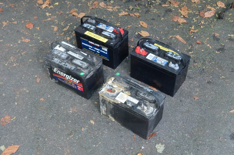 The new and old batteries
